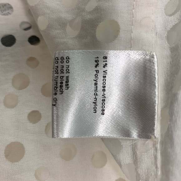 AKRIS White Viscose and Nylon Polka Dot Oversized Casual Top - Picture 5 of 6
